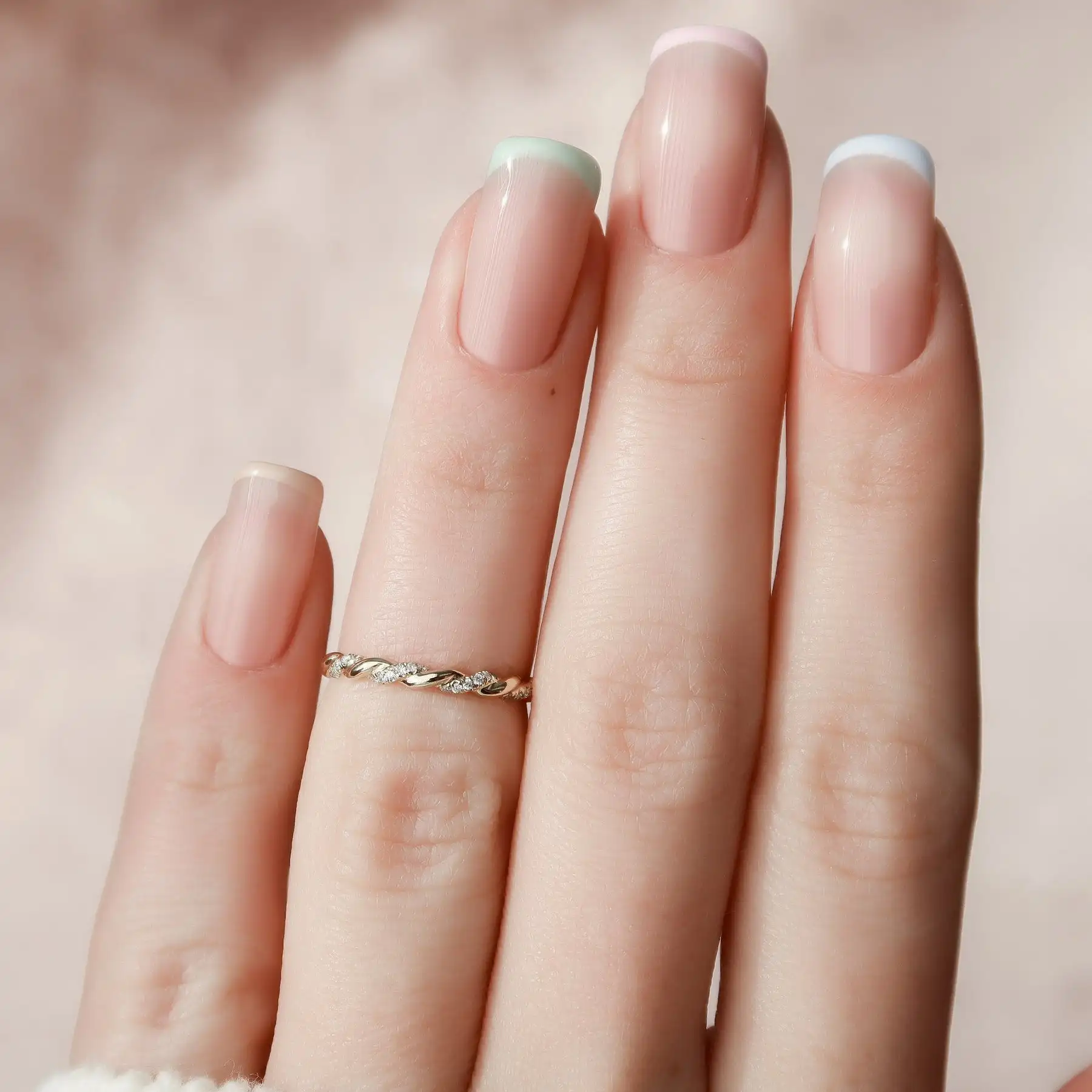 Custom Wholesale Twisted Zircon Diamond Wedding Band Handmade Fashion Trending Jewelry 925 Sterling Silver Gold Plated Rings