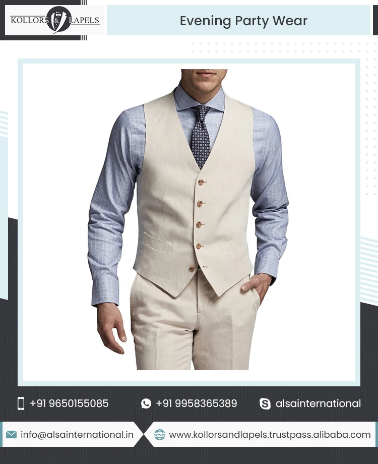  Latest New Design Cloth Waistcoat Multi Color Mens