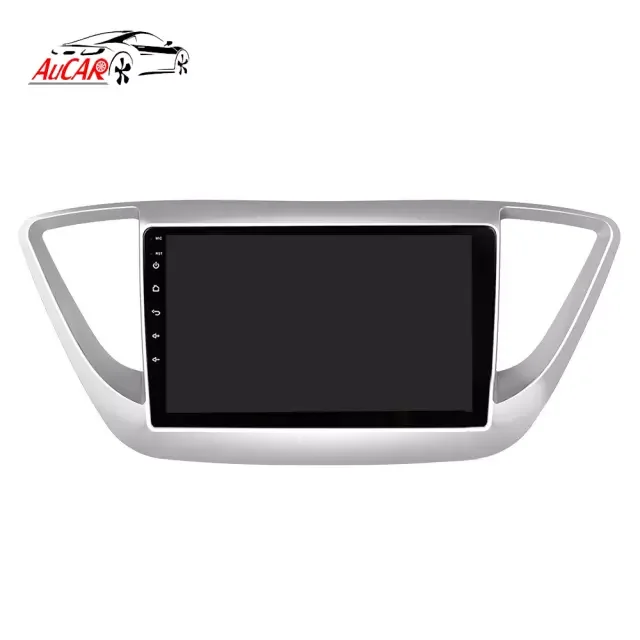Aucar 9 Touch Screen Stereo Android 10 Car Multimedia DVD Player GPS Navigation Auto Radio For Hyundai Solaris 2 Verna 2016-2018