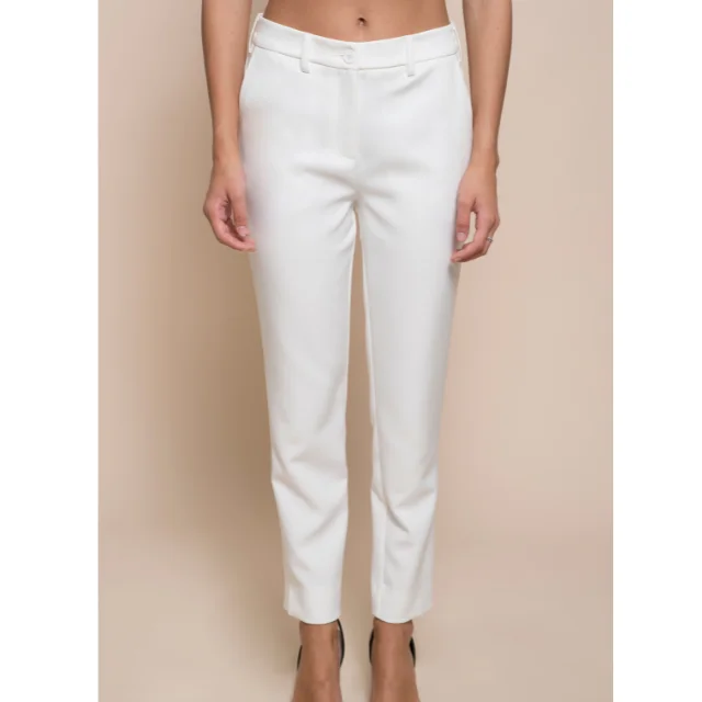 Italian best quality pencil pants with high waist, French pocket regular fit solid model fly button, for the day