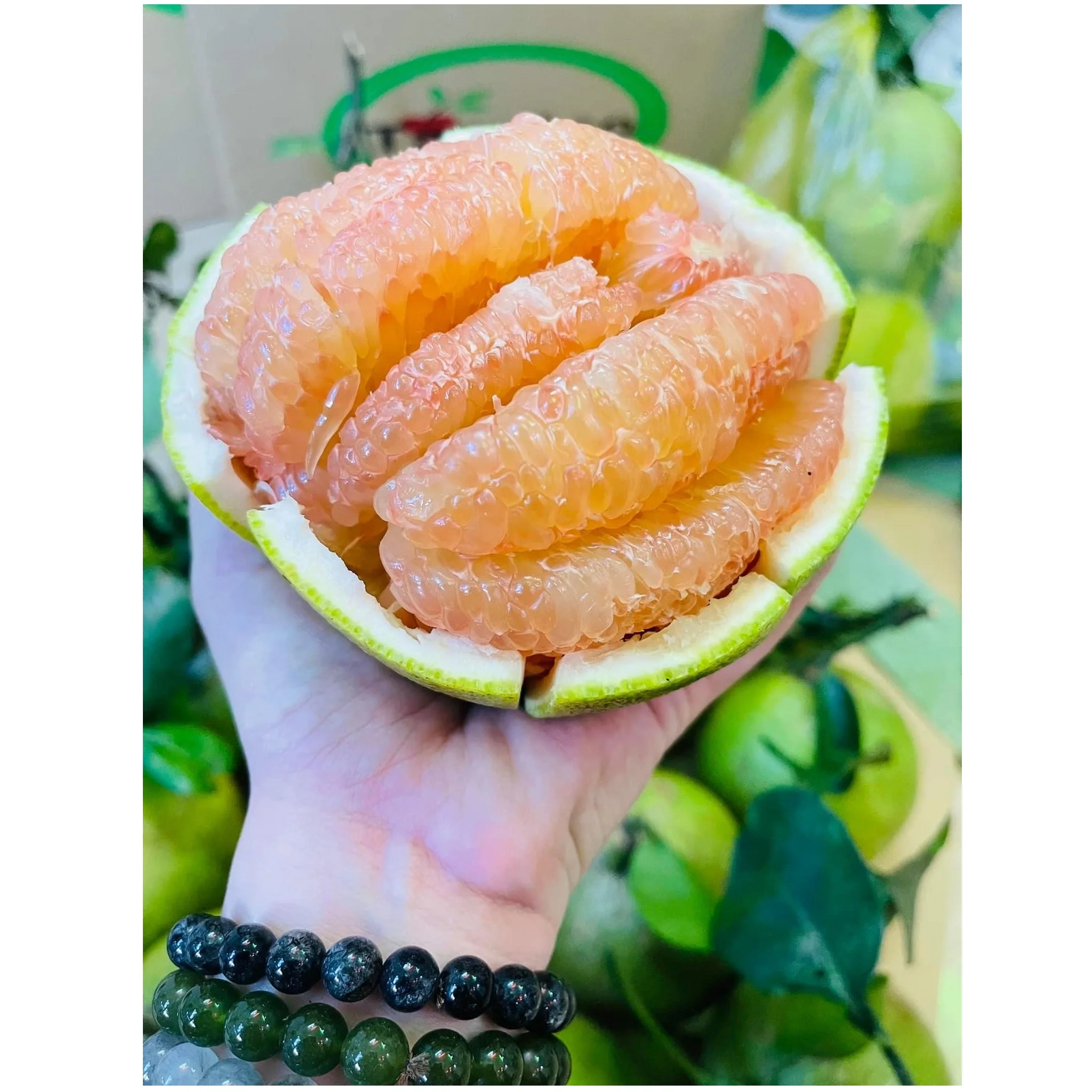 Vietnam All season TamEco The Product Grapefruit Fresh Green Organic Pomelo With Sweet Light Sour Taste 1.4 kg