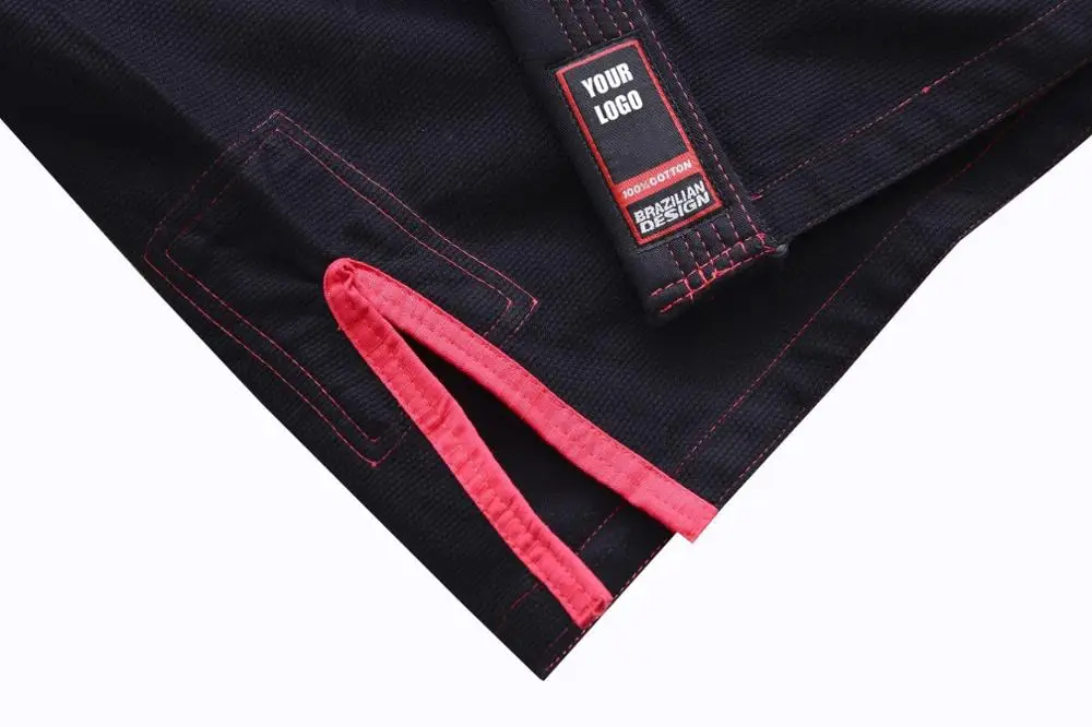 Customized Wholesale judo fighting uniform karate Custom Black Color Comfortable White Cotton