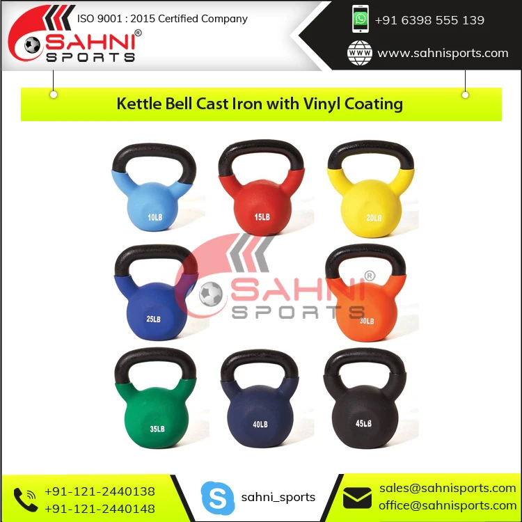 Strength Training / Fitness Accessories Kettle Bell Cast Iron with Vinyl Coating