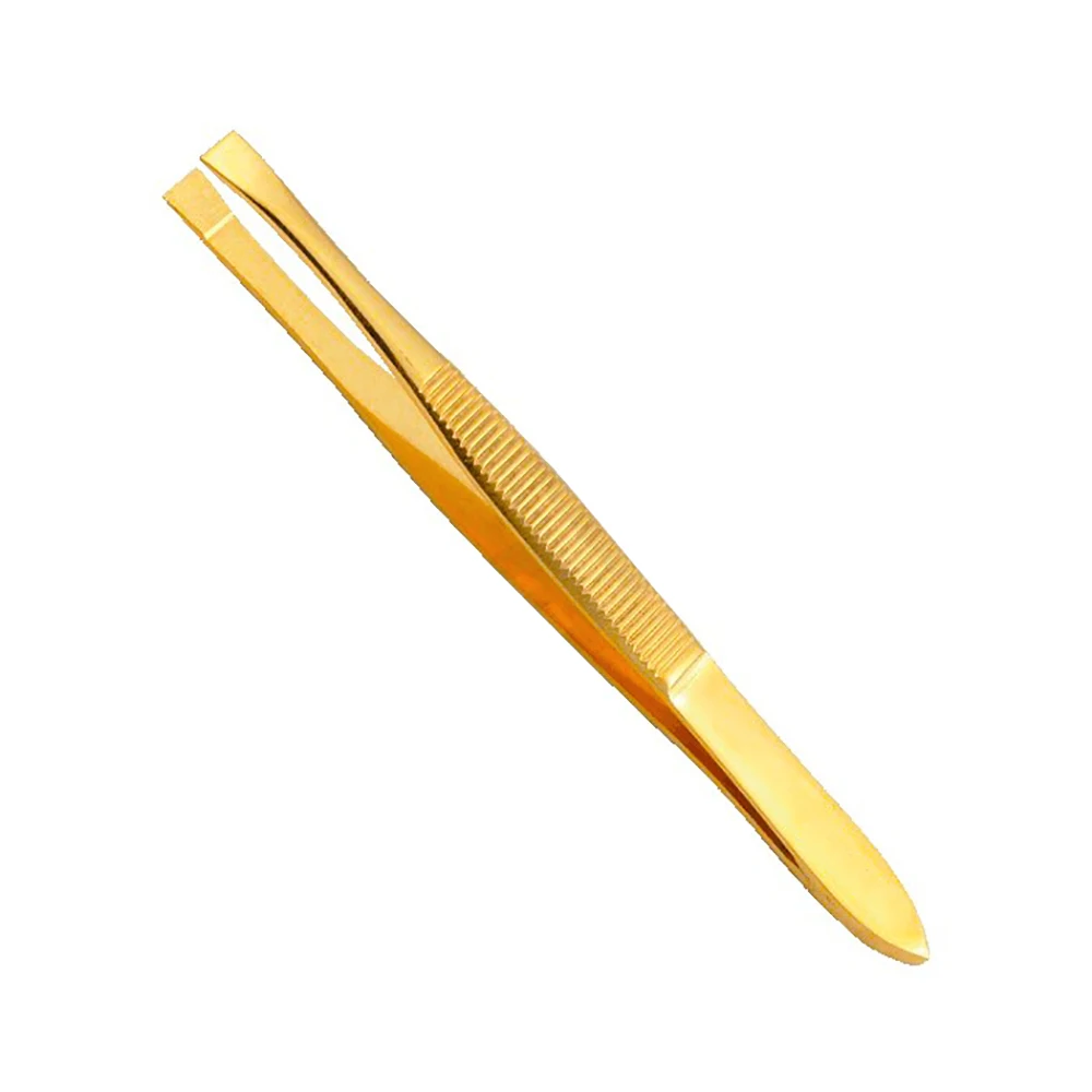 
 Лидер продаж, пинцет для бровей с золотым покрытием, Профессиональный пинцет для красоты, распродажа  