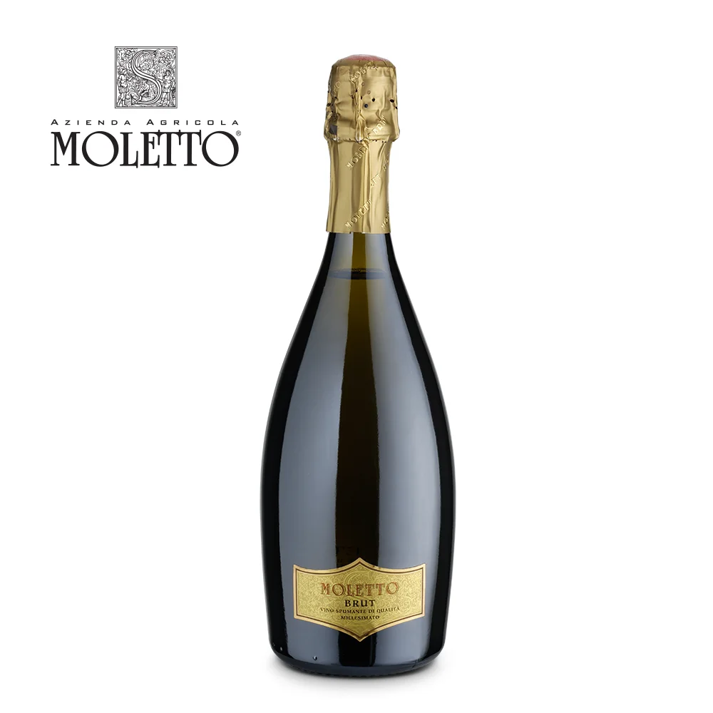 Moletto Brut Sparkling Wine From Italy Veneto District Produced From Pinot Bianco Grapes
