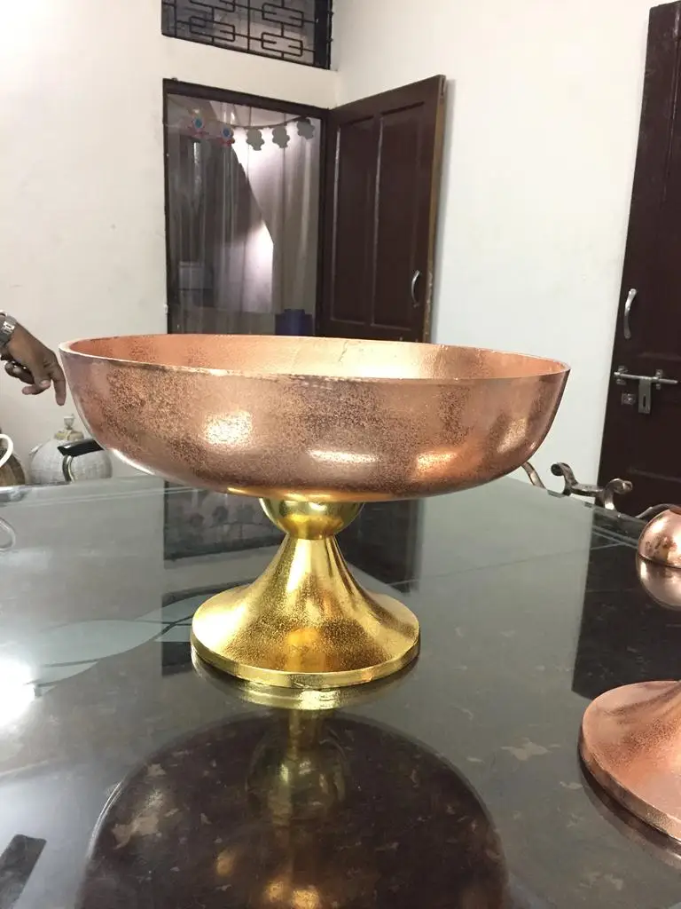 serving tray silver with handle with center etching design for home hotel restaurant wedding party spa