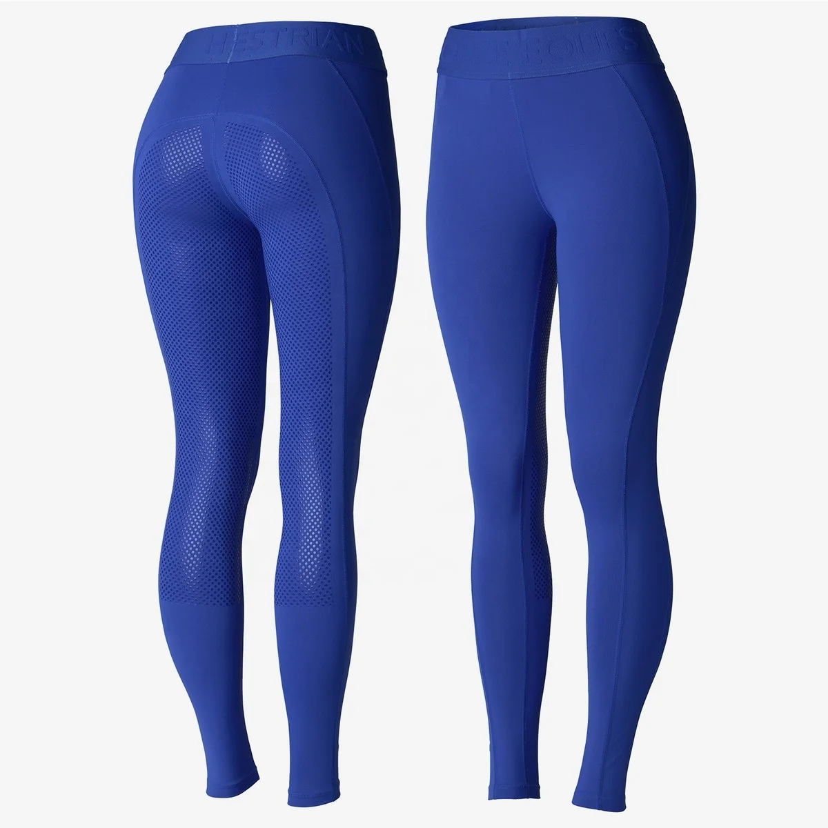 Royal Blue Silicone Grip Seat Horse Riding Tights Leggings Wholesale Price English Horse Racing Equestrian Products from India