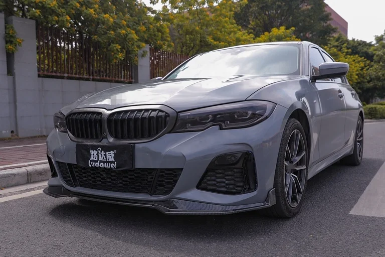 Внешние автозапчасти спойлер переднего бампера распределитель губ диффузор для G20 BMW 3 серии 2019 + углеродное волокно