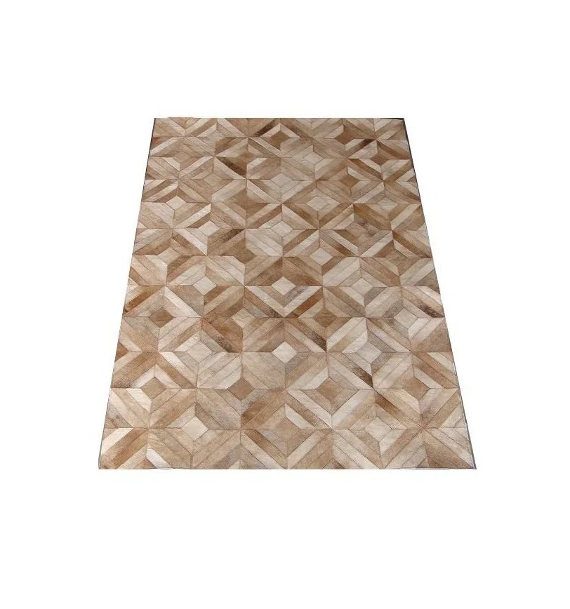 New Design Floor Leather Carpet Living Room Decoration Carpets Circular Leather Rug Round Handmade Carpets cowhide leather