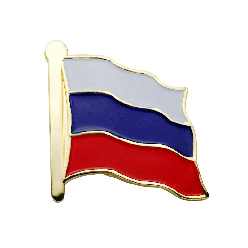 Flag Free Size Lapel Pin For Clothes Best Selling Vietnam Custom Made plating Gold Waving American