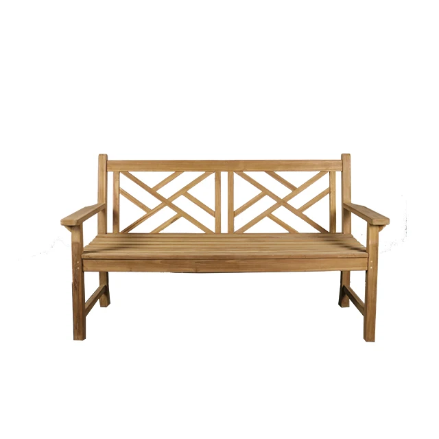 
Уличная мебель из массива тикового дерева на 2 сиденья с перекрестной спинкой 