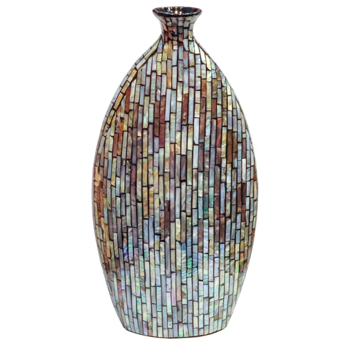 Wholesale mother of pearl shell flower vase low cost in vietnam