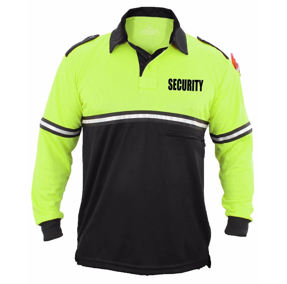 
First Class Two Tone Long Sleeve Security Shirt Custom Bike Patrol Shirt with Reflective Strip And Zipper Pocket 