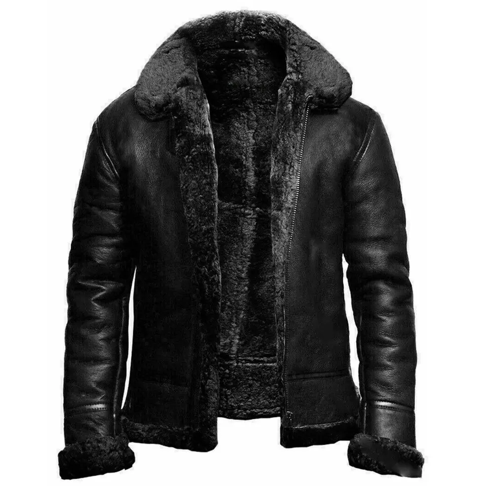Оптовая продажа мужская повседневная кожаная куртка модная утепленная на осень и зиму