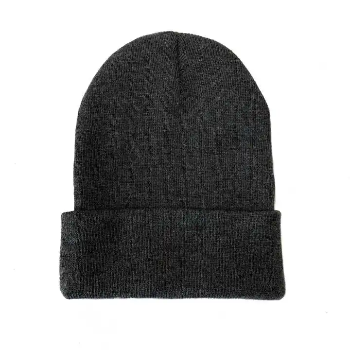 Wholesale Beanie-Cap Fashion Plain Winter Hat 100% Wool Knit Beanies With Custom Embroidery For Adult Kids