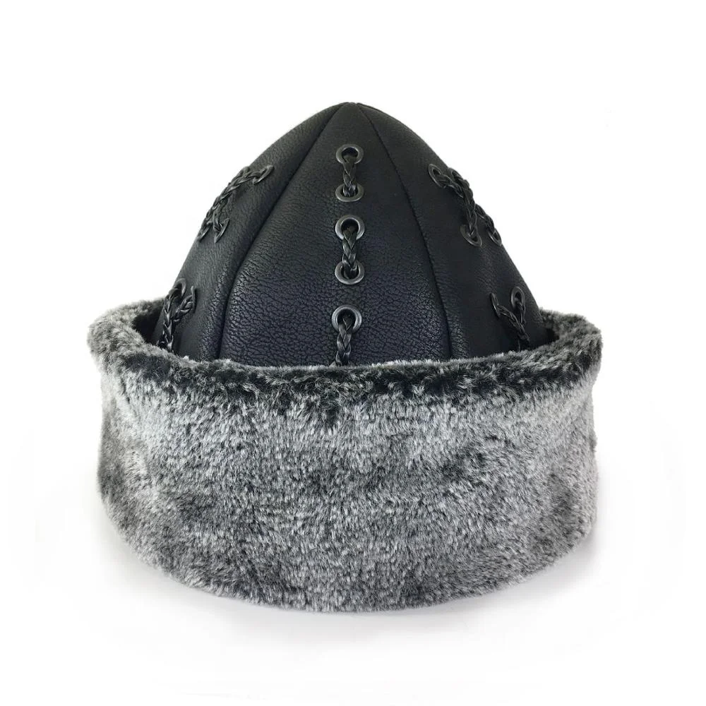 Traditional Bork Alp Hat Leather  Ottoman Kayi Tribe Ertugrul  Dirilis Cross Stitch