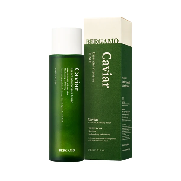 BERGAMO CAVIAR ESSENTIAL INTENSIVE TONER made in Korea wrinkle care, nutrition, moisturizing and glowing k-beauty
