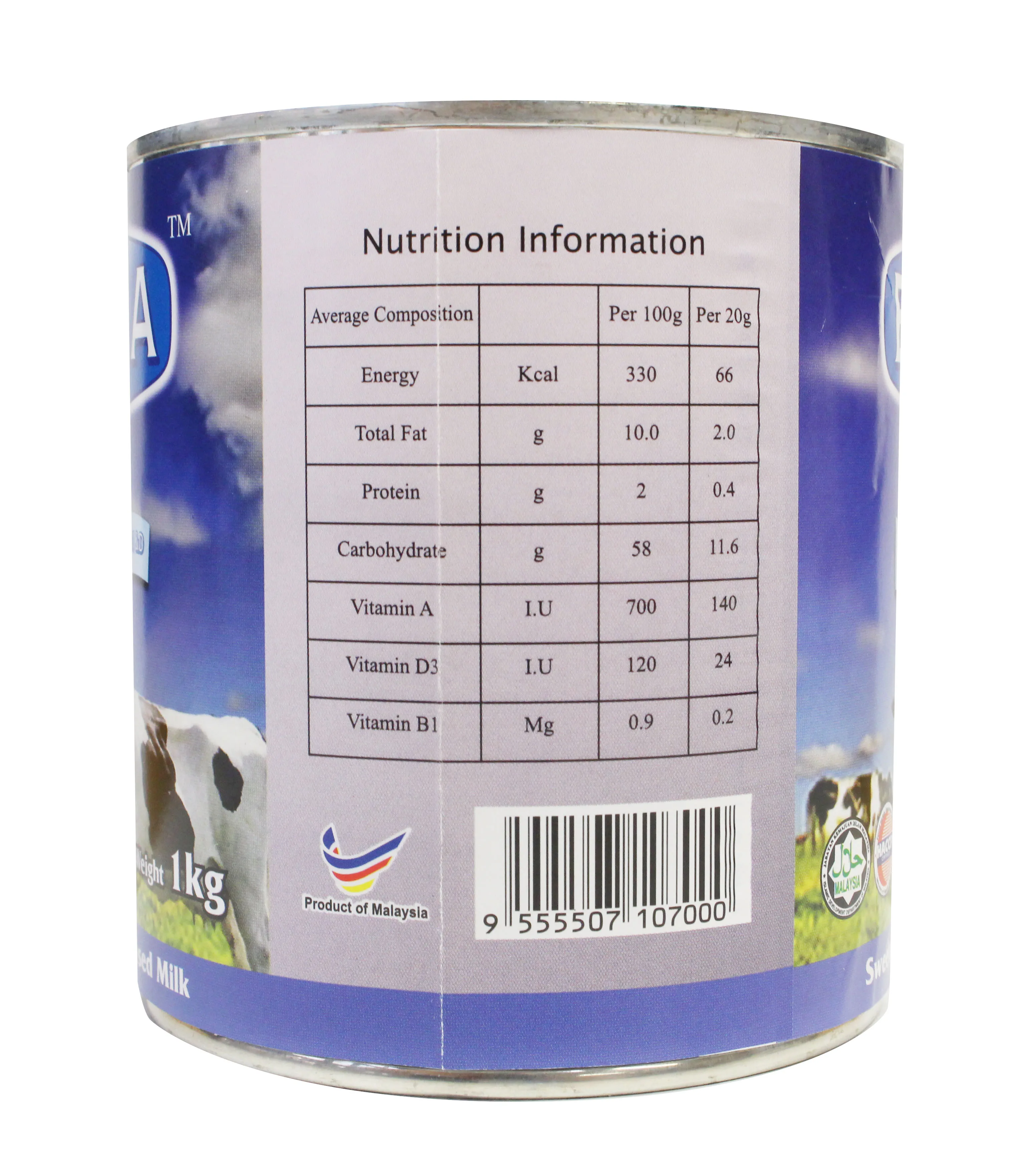 Высшее качество оптовая продажа молочных продуктов DEP сладкое натуральное подсластное испаряющееся конденсационное молоко из Казахстана