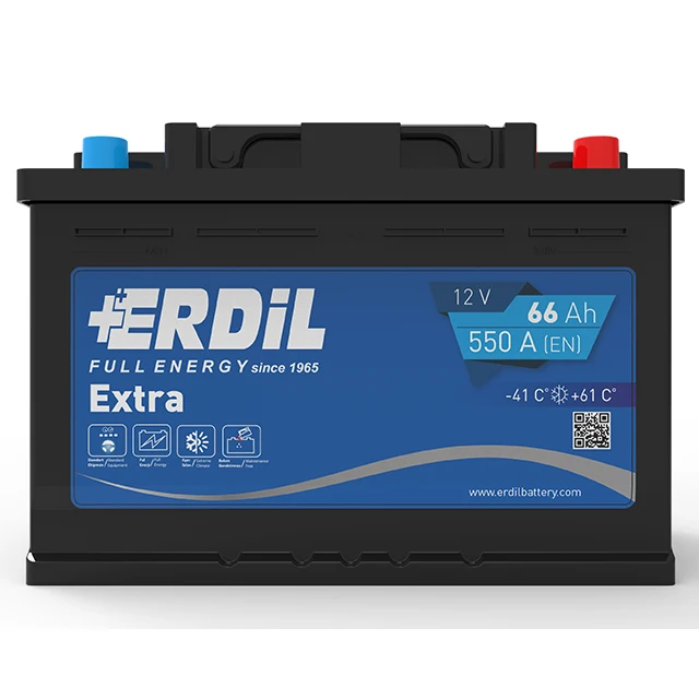 12 V 66 Ah DIN type car battery for export market by Erdil Aku Turkey