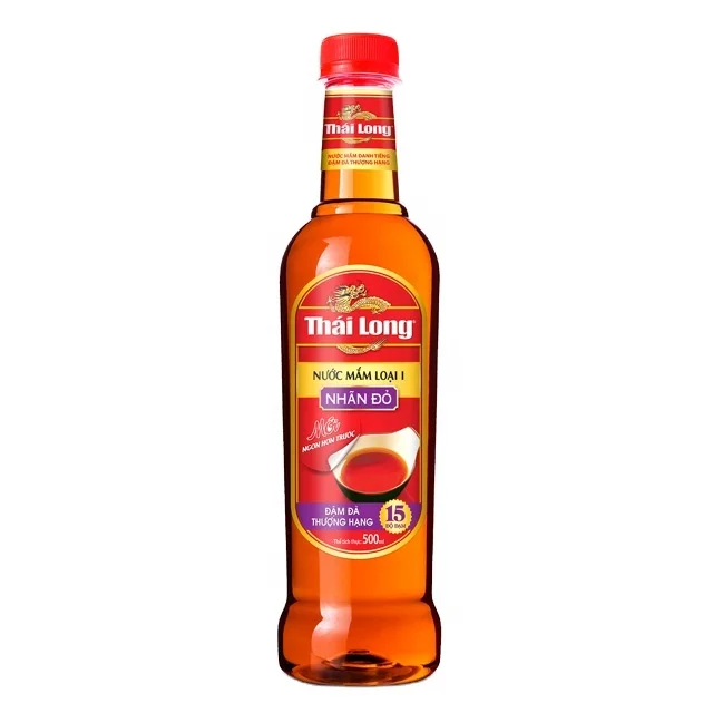 Red label Anchovy fish sauce - 500ml PET bottle made from Vietnam fish sauce manufacturer