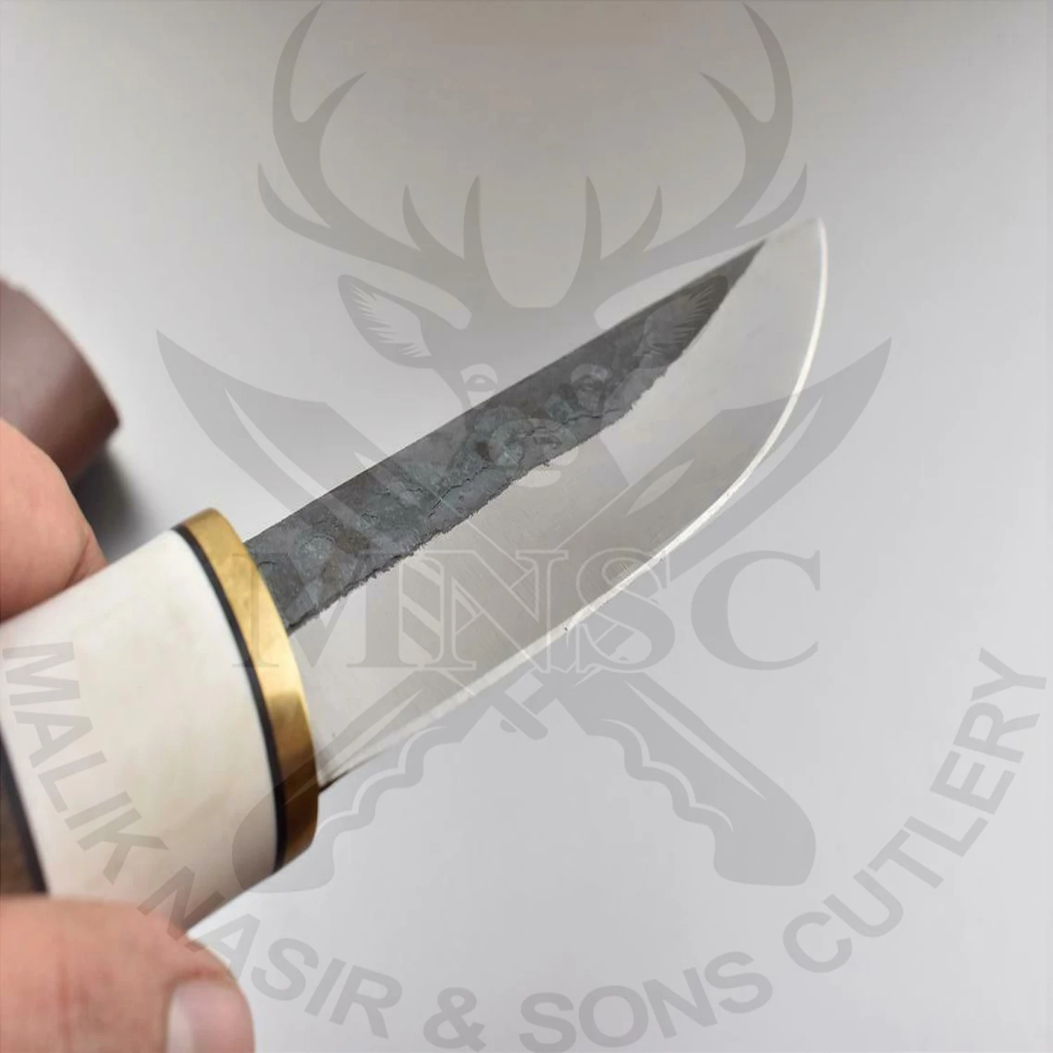 
COSTUME Handmade High Carbon Steel 1095 Puukko Knife Walnut Wood Handle 