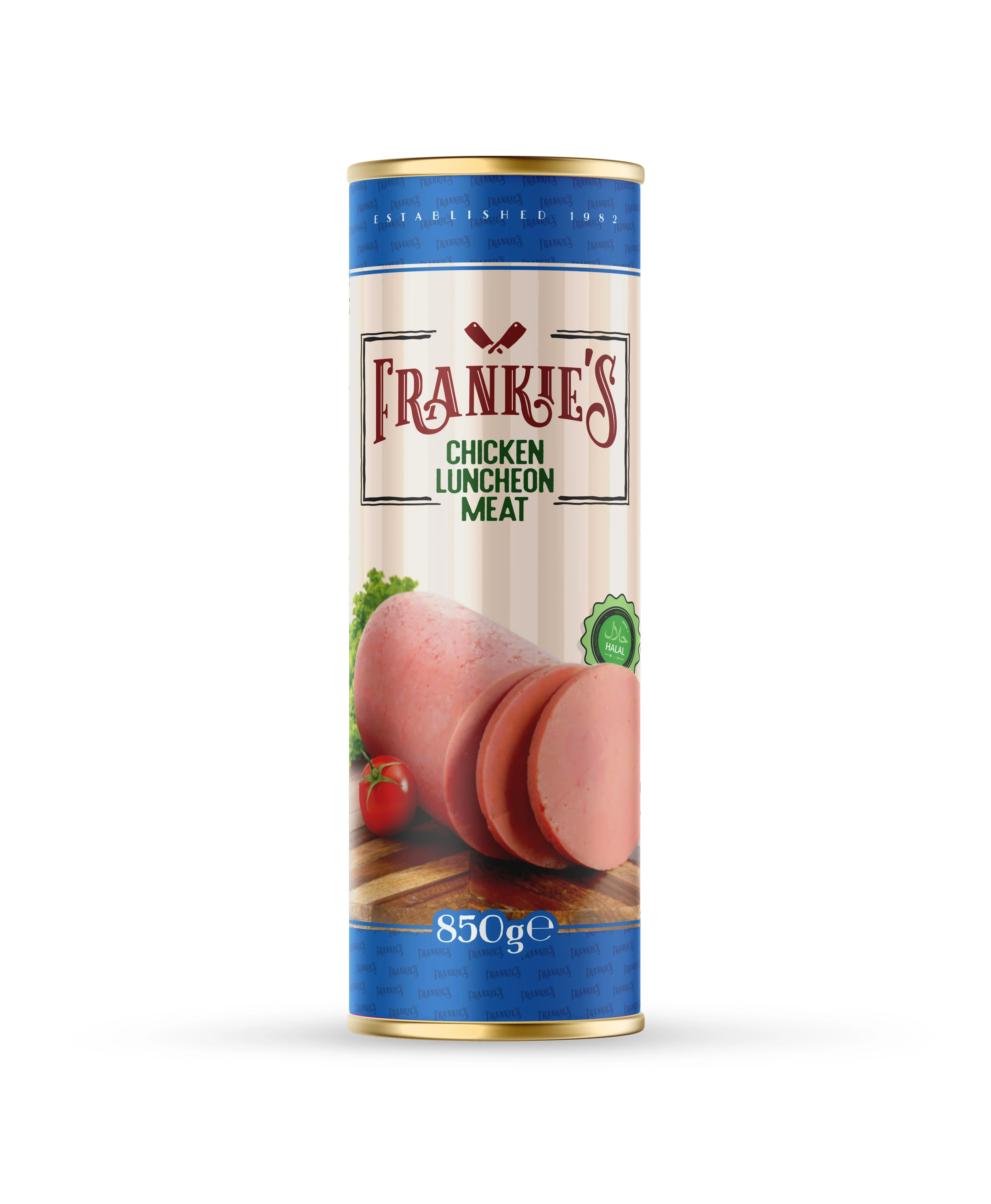 
850 gr Frankies Chicken Luncheon Meat Premium Quality Affordable Price 