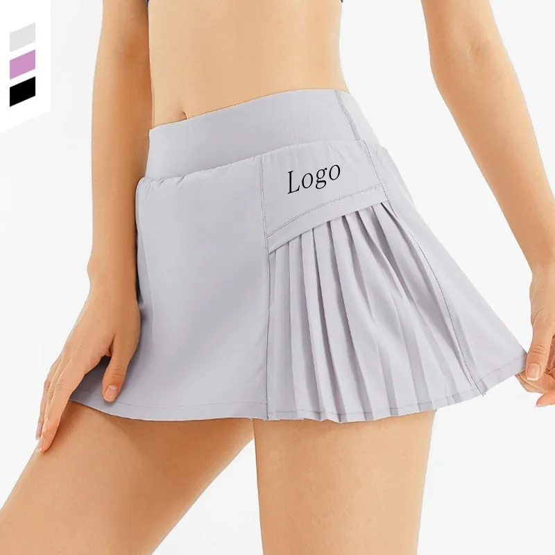 High Waisted Womens Tennis Short Running Workout Sports Skirt With Pockets Pleated Skirt Polo Dress Mini Tennis Skirt