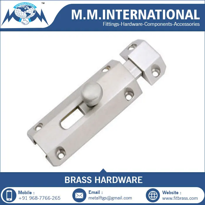 100% Pure Brass Door Tower Bolt
