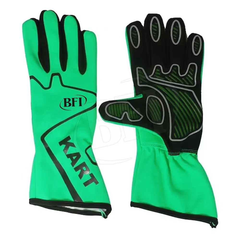 Custom Karting Racing Driving Gloves OEM Pakistan Supplier Breathable Go Kart Driving Outdoor Full Finger Racing Wear Universal