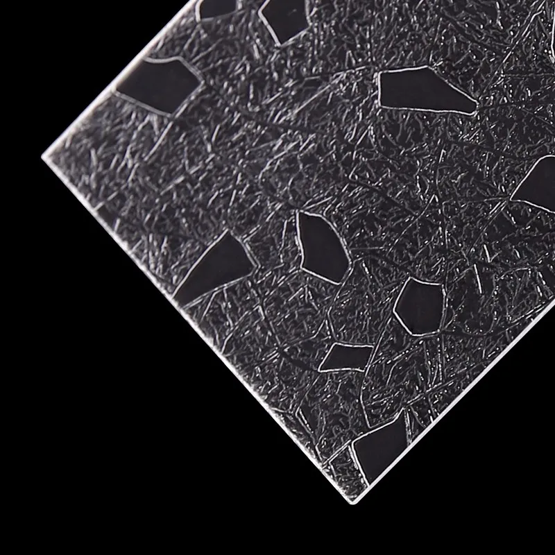 Patterned Polystyrene plastic sheet for bathroom shower door