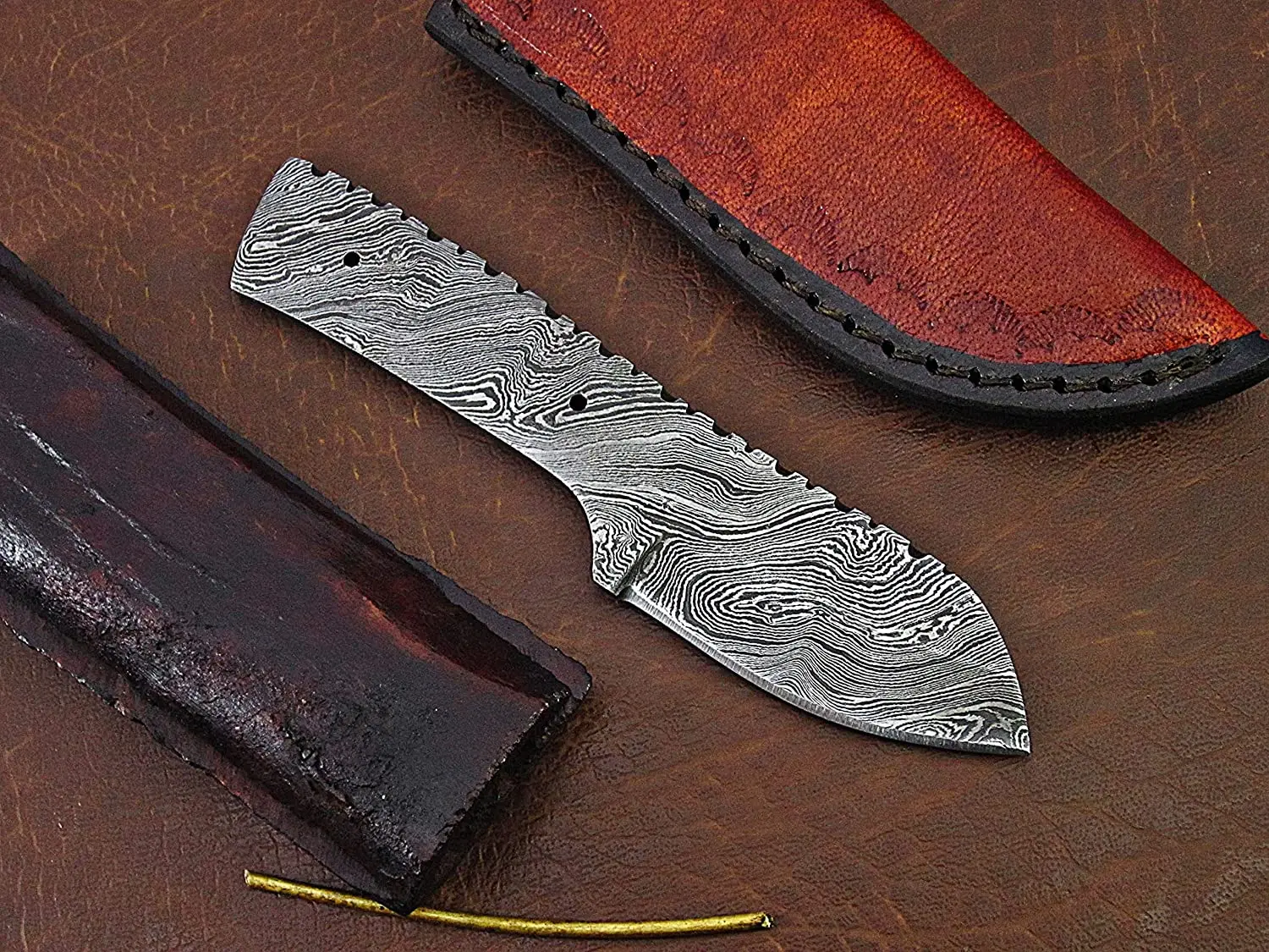 Custom handmade Damascus steel hunting knife Fixed BLADE blank blade for sale knife blade kits Best Sale Knife
