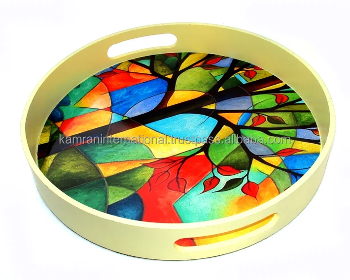 Hot Selling Mango Wooden Tray Home & Hotel Decorative Tray Wooden Serving Tray