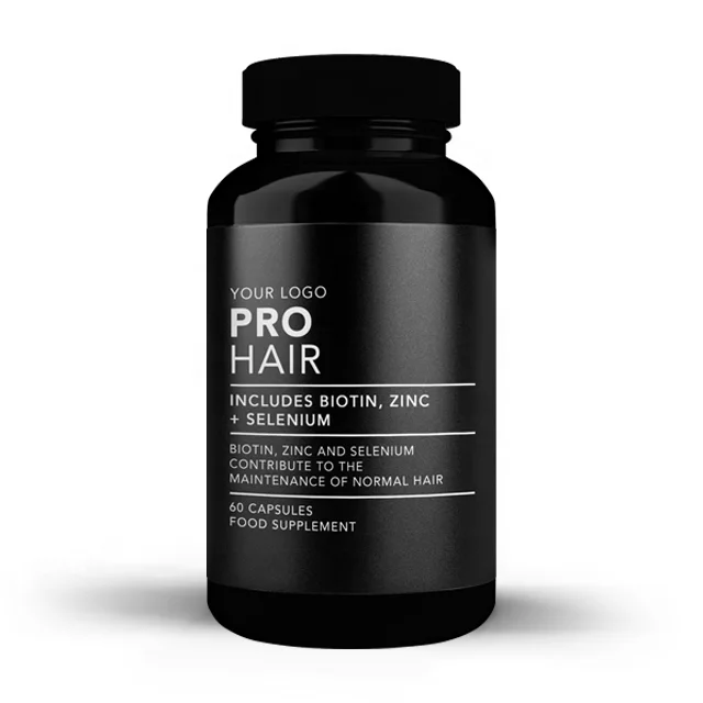 
Pro Hair Formula - Round Premium Bottle - Private Labelled - Wholesale Diet Supplements - Request a free brochure 
