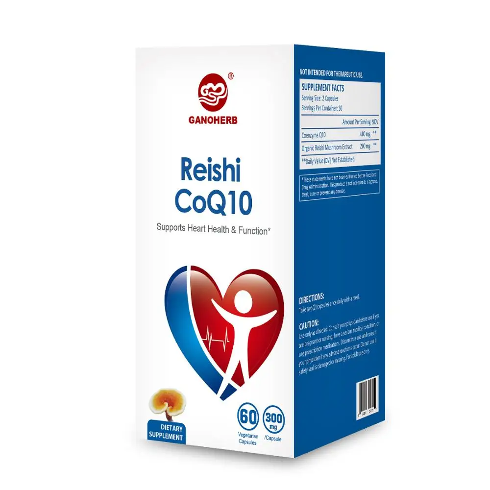  Оптовая продажа капсулы Reishi CoQ10 травяная добавка поддерживает здоровье