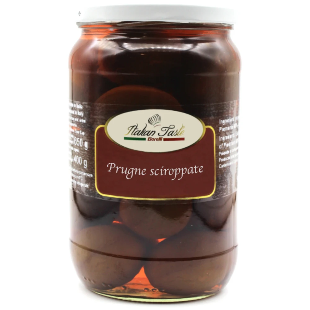 High quality 650 g Syrup plums mason jar Made in Italy NO GMO italian fruit for dessert