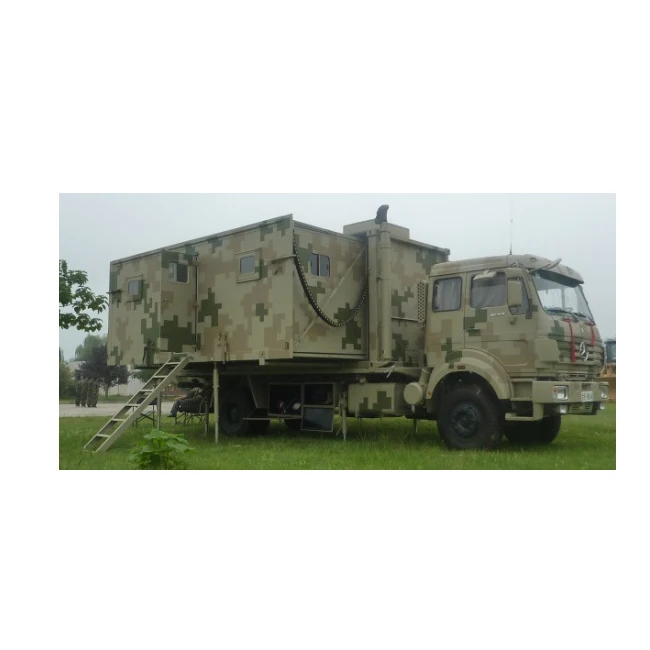 Automatically Pull out square cabin slide out system for defence and security vehicles