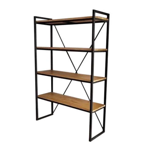 5 Tier Industrial Bookcase and Book Shelves of Metal Book Shelves for Living Room Office Library