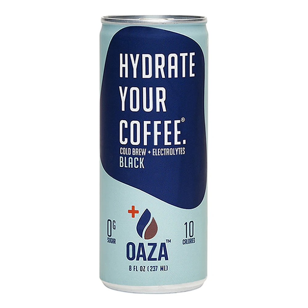 OAZA High Performance Cold Brew Hydrate your Coffee Ready to Drink 8 Fl Oz Pack of 12 (Black)