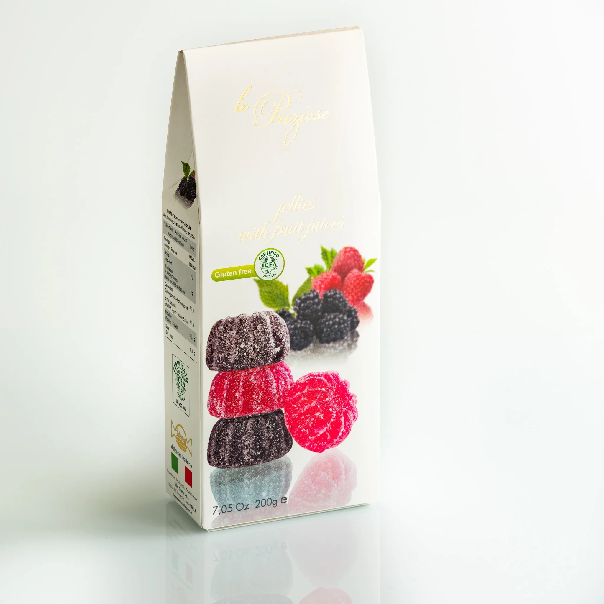 Premium Quality Made in Italy Blackberry and Raspberry Fruit Jellies