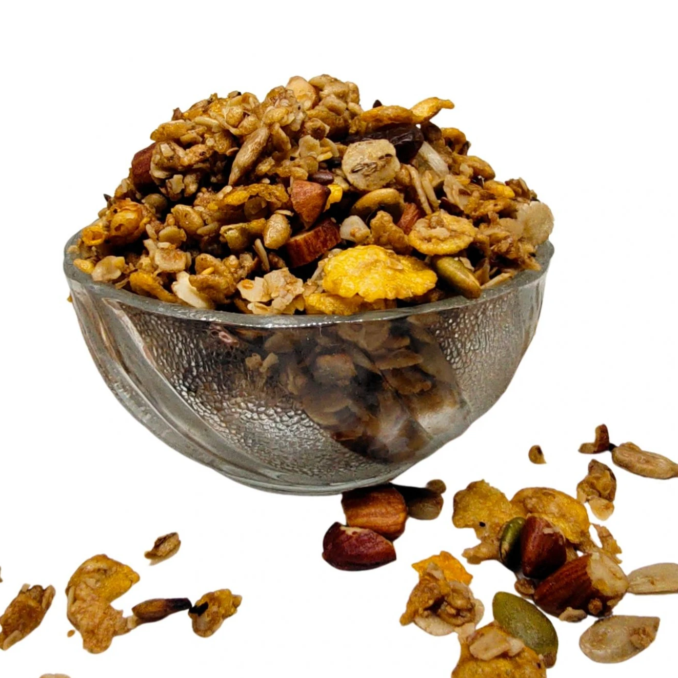 Granola Cereal Baked Crunch Breakfast Cereal With Oats Nuts Seeds And Dried Fruits