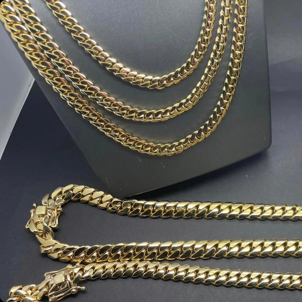 10k Real Gold Miami Cuban Links Imported from Italy Excellent Gold Quality + Craftsmanship FedEx Insured Shipping for USA Canada
