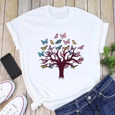 Free shipping screen print short sleeves custom printing100% premium cotton custom women t shirt