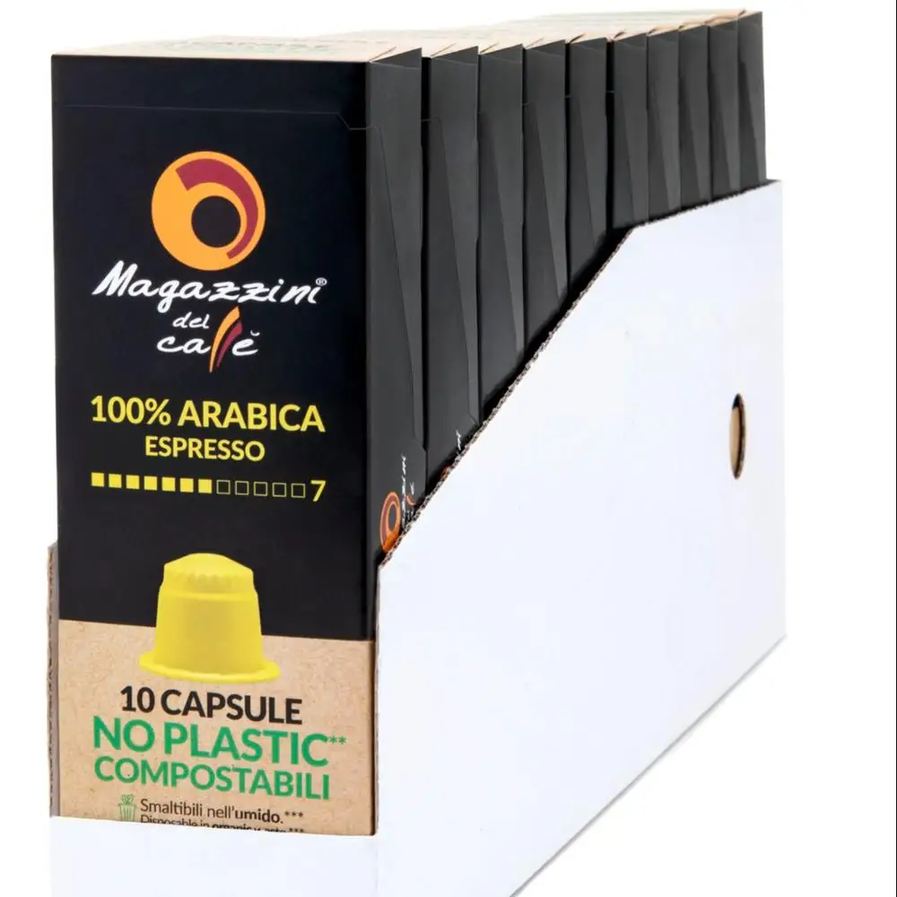Итальянский биоразлагаемые 100% Арабика эспрессо с фильтром для кофемашины Nespresso * Совместимость кофе в капсулах-10 тон коробка