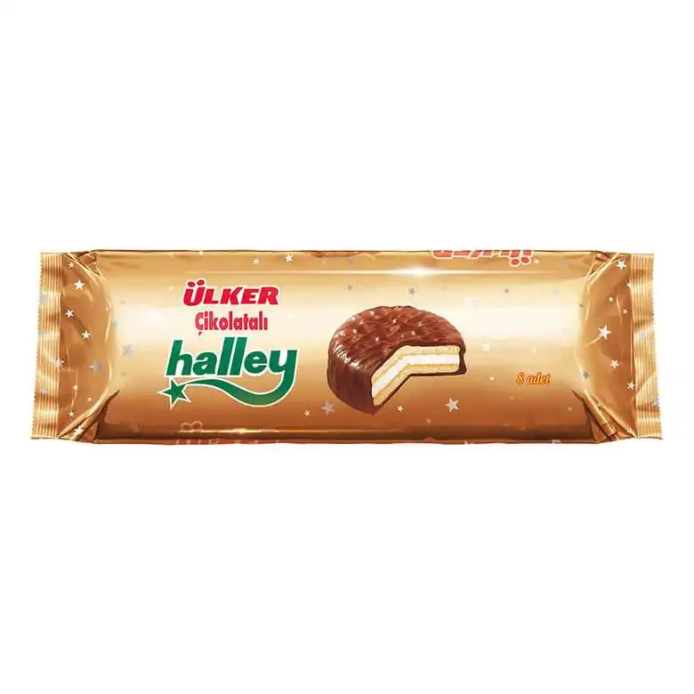 
HOTSELLER ULKER HALLEY CHOCOLATE BISCUIT WITH MARSMALLOW 