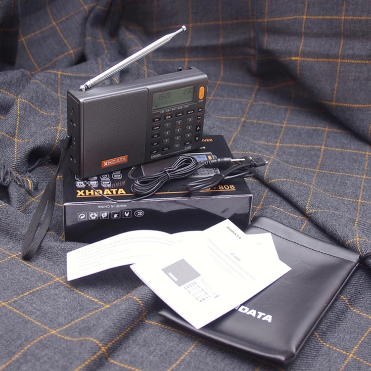  Фабрика самый лучший и дешевый Бесплатная доставка XHDATA D-808 мини Am Fm портативные радиостанции