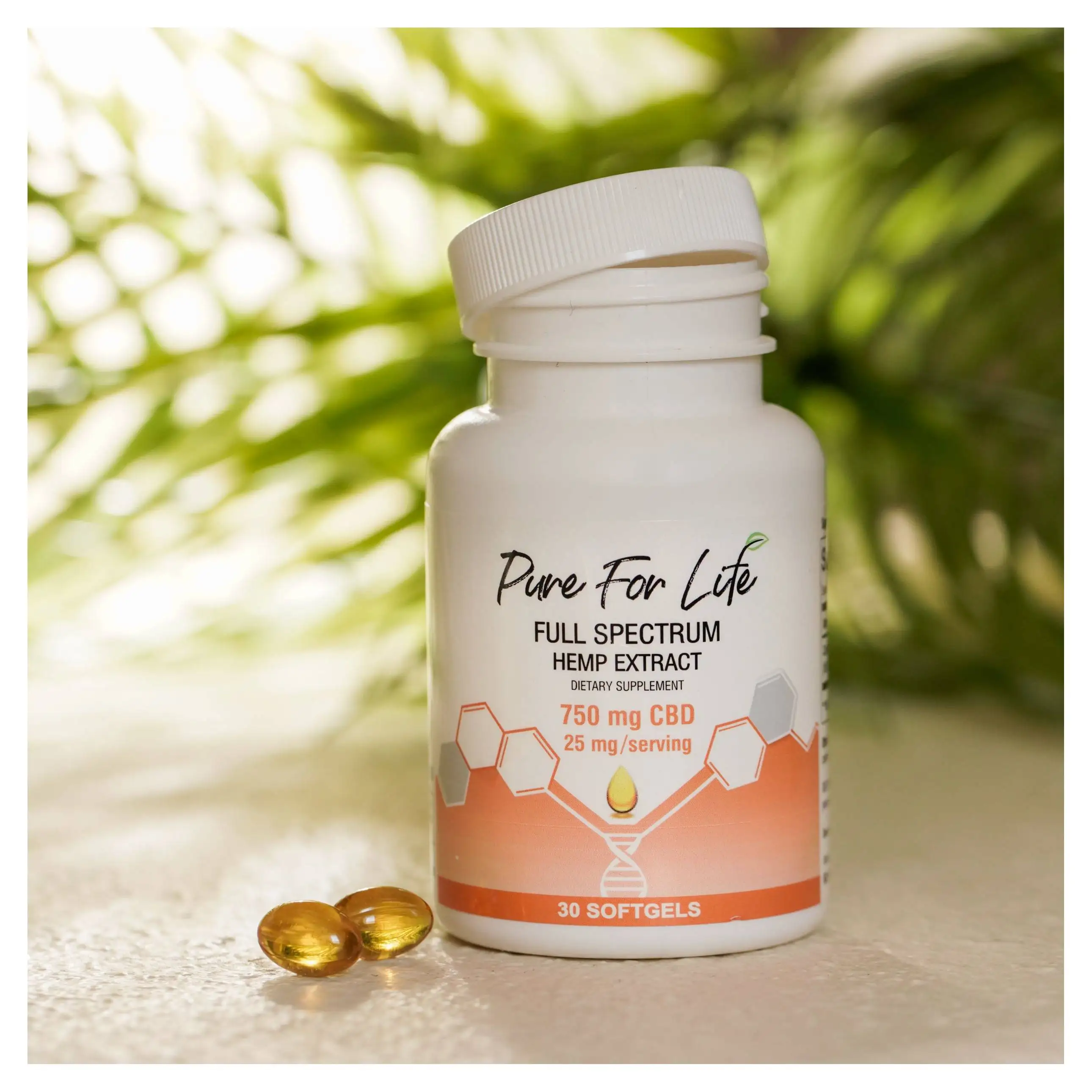 
Natural Potency & Nutritional Value Of The Plant 750 mg CBD Full Spectrum Gel Capsules - 30pc Bottle 