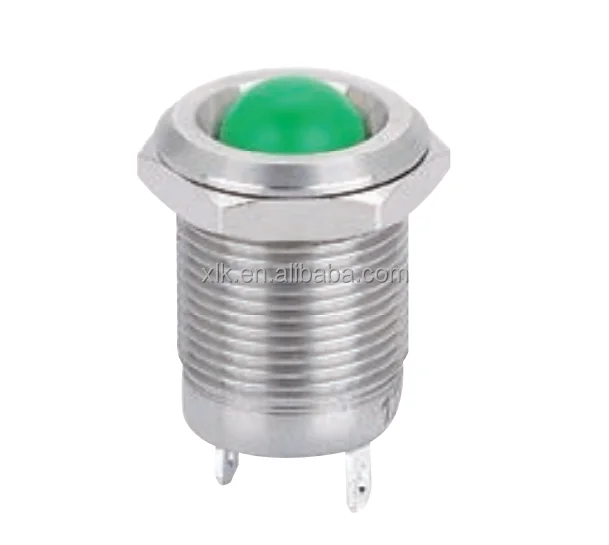  IN52 PA66IP67 Blue color LED indicator 25mm anti-vandal push button switch with 50000H lamp life
