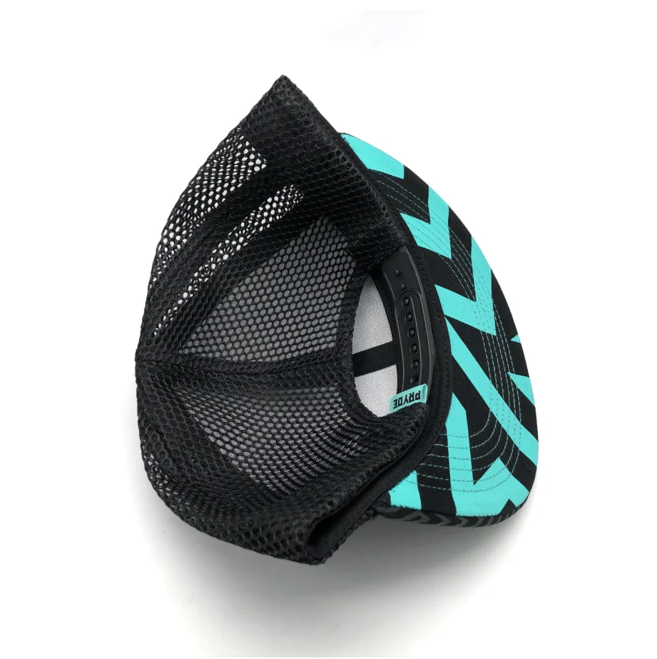 custom print logo under the bill large hole mesh trucker hat snapback