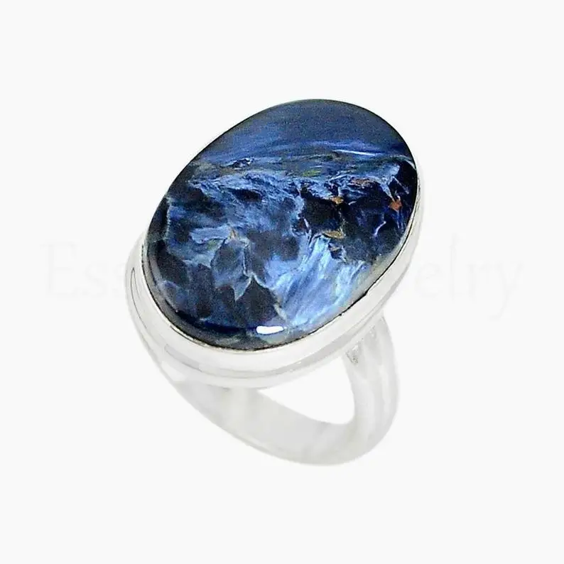 natural handmade stone  pietersite rings silver jewelry wholesale jewelry