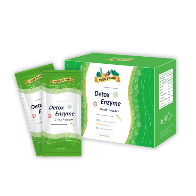 Digestive enzyme powder liver detox herbal supplement gut health improvement colon cleanse weight loss probiotic support